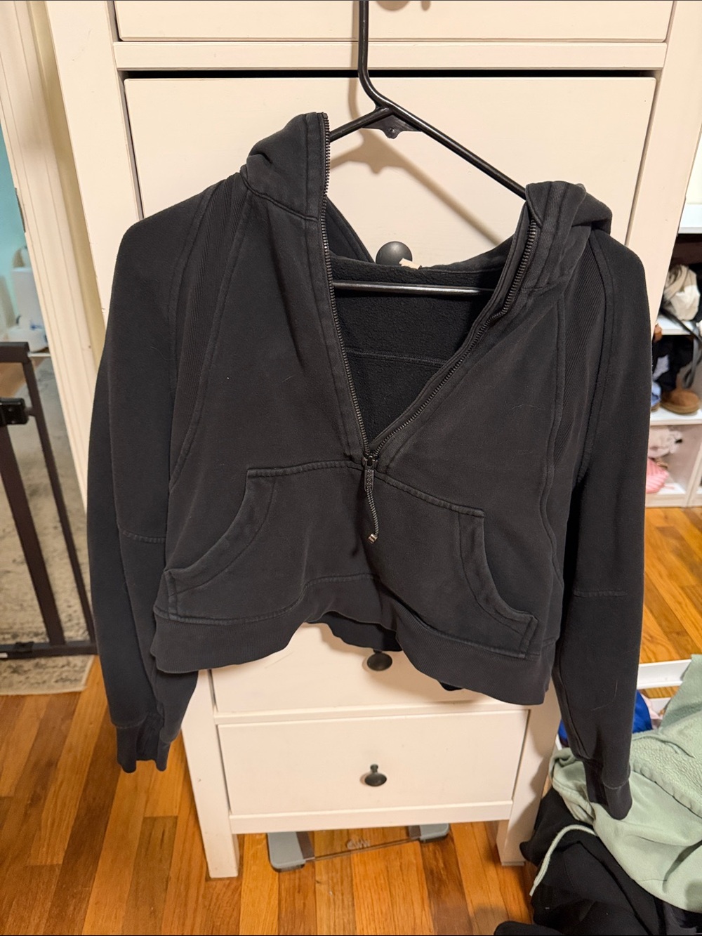 lululemon athletica Black Cropped Zip Hoodie